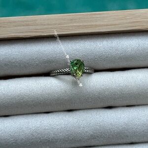 Green Pear Shaped Ring